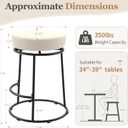 FREKEN Counter Height Bar Stools Set of 1, Swivel Upholstered Bar Chairs