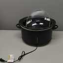 Hamilton Beach 6 Quart Set & Forget Programmable Slow Cooker with Defrost Function, Flexible Programming, Adjustable Countdown Timer, Large Dishwasher Safe Stoneware Crock and Glass Lid, Black (33765)