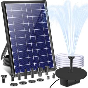 Biling 7.5W Solar Water Pump Outdoor, Solar Pond Pump Solar Fountain with DIY 5ft Tubing for Small Ponds, Garden Pool and Bird Bath