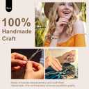 JR.DM Boho Beaded Handmade Braided Bracelet Band Women 20mm Compatible with Samsung Galaxy Watch 7/6/5/4/Active 2/4 Classic/6 Classic/5 Pro/FE 40mm 42mm 43mm 44mm 45mm 46mm 47mm (A3 Khaki Natural Stone (Only 20mm))