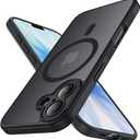 Designed for iPhone 17 Case, Compatible with MagSafe, [Cameratection] [15FT Military Droptection] Shockproof Translucent Matte Anti-Slip Phone Case, 6.3", Black