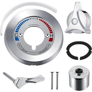Retrofit Trim Kit, Compatible with Symmons/Temptrol Tub and Shower Faucets, Includes Escutcheon, Screws, Dome Cover, Diverter Handle and Tri-Star Handle, Polished Chrome(1 Pack)