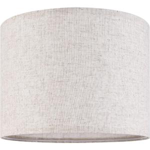 GO&SO Natural Linen Medium Drum Lamp Shades 13" Top x 13" Bottom x 10" High (Spider) Modern Beige Gray Lampshade for Table Lamps Bedside Lamps -Assembly Required - By GO&SO