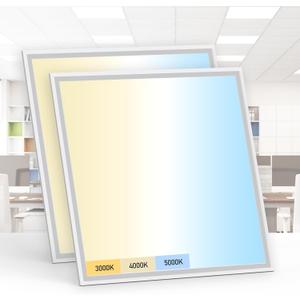 AIKVSXER 2x2 Led Flat Panel Light - 2 Pack 3000K/4000K/5000K 0-10V Dimmable 4400Lm Led Drop Ceiling Lights Fluorescent Replacement 20W/30W/40W 2x2 LED Light Fixture for Office (2x2-2 pack)