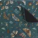 IEUUMLER Washable Pee Pads for Dogs, 2 Pack Insect Pattern Reusable Waterproof Puppy Potty Pads, Non-Slip Absorbent Pet Training Pads for Playpen Crate Bed EU014 (Dark Green)