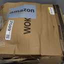 Todlabe Carbon Steel Wok - Including Glass Cover and Silicone Spatula, 13-Inch Woks & Stir-Fry Pans for Induction, Electric, Gas Stoves