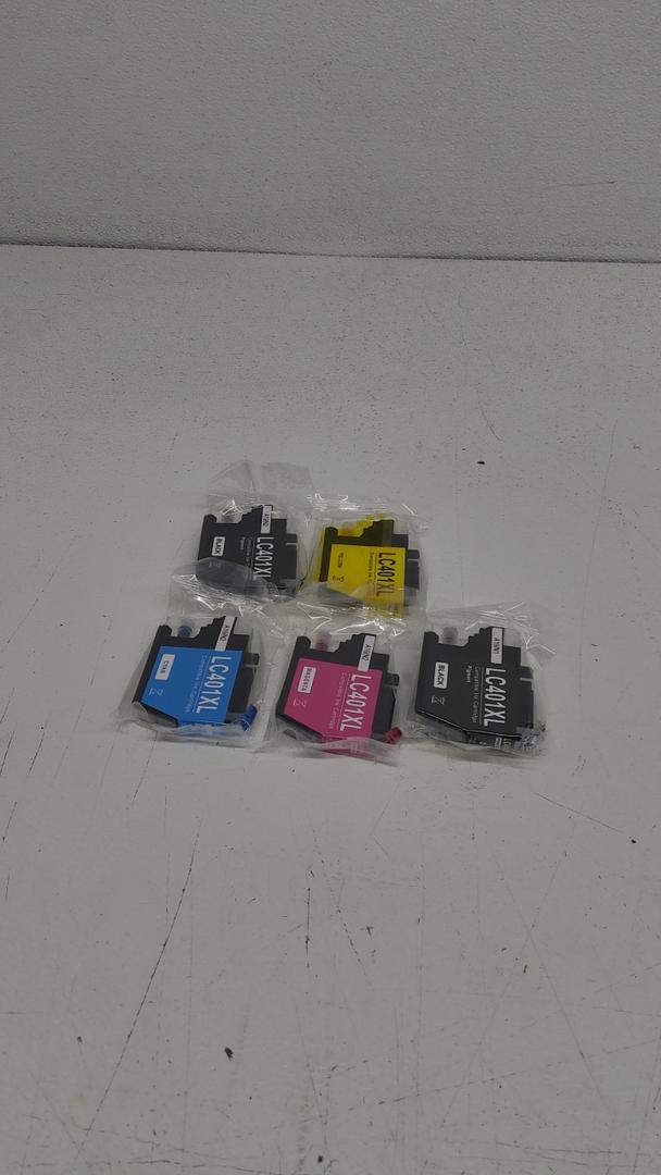 LC401XL Ink Cartridges Combo 5 Pack Compatible for Brother LC401 High Yield Work with Brother MFC-J1010DW MFC-J1012DW MFC-J1170DW Printer ( 2 x Black, Cyan, Magenta, Yellow)