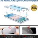 amFilm Auto-alignment OneTouch for Samsung Galaxy S26 6.3'' Screen Protector + Camera Lens Protector, Tempered Glass, 30 seconds Installation, Bubble Free, Case Friendly, Anti-Scratch [2+2 Pack]