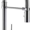 Delta Faucet Trinsic Touch Kitchen Faucet with Touchless Technology, Brushed Nickel Pro Commercial Style Kitchen Faucet, Kitchen Faucets with Pull Down Sprayer, Arctic Stainless 9659TL-AR-DST