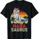Nanasaurus T Rex Dinosaur Nana Saurus Family Matching T-Shirt 3XL
