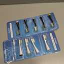 Replacement Brush Heads for AquaSonic Duo Series & Home Dental Center Sonic Electric Toothbrush, 9 Count with Travel Covers, Black and White
