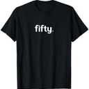 50th Birthday Gift Ideas for Him Men | Fifty Design Party T-Shirt , size large