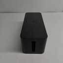 Cable Management Box, Large Cord Organizer Box to Hide Power Strip & Under Desk,TV Computer Wires Cable Organizer Hider Box with Cable Clips&Reusable Cable Ties for Home/Office (Black)