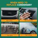 Air Conditioning A/C Condenser Compatible with Chevy C10 K10 5.0L 1983-1986, R10 5.7L 1987, V10 5.7L 1987, K20 5.7L 1983-1986, Blazer 5.7L 5.0L 1987-1991,GMC C1500 5.0L 1983-1986 & More