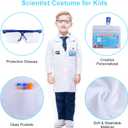 INNOCHEER Kids Science Experiment Kit with Lab Coat Scientist Costume Dress Up and Role Play Toys Gift for Boys Girls Kids Age 6+ Christmas Birthday Party