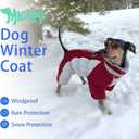 MIGOHI Full Body Dog Coat - Warm Reflective Small Dog Winter Coat with Harness, Turtleneck Fleece Jacket for Dogs,Four-Leg Windproof Puffer Jackets Snowsuit with Zipper for Small Dogs