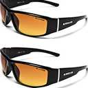 X LOOP HD Anti-Glare Driving Glasses 2 PACK (Black)
