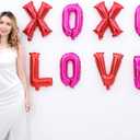 3 x 16 Inch XOXO LOVE Letters Pink Red Foil Balloons (XOXOLOVE) (XOXOLOVE)