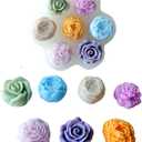 7-Cavity Flower Silicone Mold  3D Rose Peony Fondant Chocolate Mold for Cake, Candy, Soap, Candle, Resin, and DIY Crafts