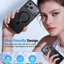 Magnetic for iPhone 17 Pro Case, [Anti-Slip] [Military-Grade Drop Protection] [Camera Protection] Skin-Friendly Slim Matte Shockproof Protective for iPhone 17 Pro Phone Case, Black