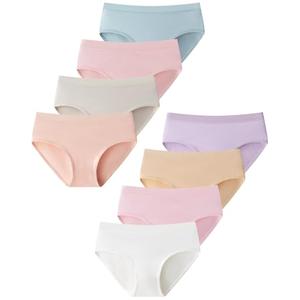Domee Teen Girls Cotton Underwear Panties Briefs Pack of 8 Underpants Plain 11-12 Years (Manufacturer Size M)