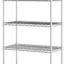 Seville Classics 5-Tier Wire Shelving with Wheels, 5-Tier, 30"" W x 14"" D (NEW MODEL), Chrome Plating, Plated Steel