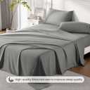 ROSE&RISY Light Grey Queen Sheet Set, 4 Pieces Soft Bedding Queen Sheet Set, Breathable and Cooling,Includes 1 Fitted, 1 Flat, 2 Pillow Cases - Deep Pocket (Light Grey, Queen)