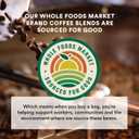Whole Foods Market, Organic Sierra Blend Whole Bean Coffee, Medium-Dark Roast, Dark Chocolate & Caramel, 12 Ounce (EXP 07/21/26)