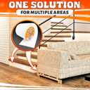 Double Sided Cat Tape for Furniture 4" X 30 Yards PVC Couch, Carpet and Door Protection with Easy Peel Arrow Marker, Wide Clear Sticky Adhesive Anti Cat Scratch Tape for Furniture Easy to Install