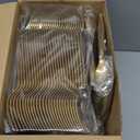 400 Pcs Woodland Baby Shower Party Supplies for 50 Forest Animals Mountain Wilderness Plates Napkins Cups Spoons Forks Knives for Neutral Forest Animal Baby Shower(Green and Gold, Woodland)