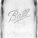 Ball Wide Mouth Glass Mason Jars with Lids and Bands, Used for Canning, Pickling, Juice, Jam, Jelly, Quart Size 32 Ounce (Pack of 6)