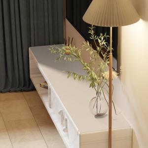 Leather Dresser Cover,1.8mm Thick,12x40 Inch,Dresser Protector Top,Dresser Top Protector,Dresser Cover Top,Dresser Top Cover,Dresser Cover Top for Bedroom.(Beige+Light Gray,12x40)