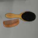 100% Boar Bristle Hair Brush for Women Set by Belula (L Size). Soft Natural Bristles for Thin and Fine Hair. Wooden Comb, Travel Bag and Spa Headband Included!