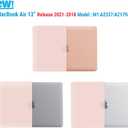 IBENZER Compatible with New MacBook Air 13 inch case 2022 2021 2020 M1 A2337 A2179 A1932, Hard Shell Case&Keyboard Cover&Screen Film for Mac Air 13 with Touch ID (2018-2022), Sakura Pink,AT13SKPK+2