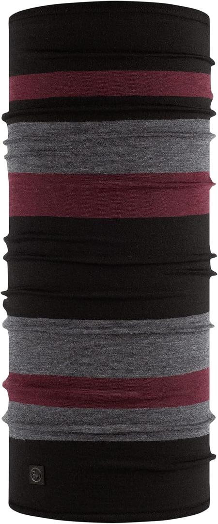 BUFF Merino Wool Move Neck Gaiter, 100% Ethically Sourced Wool, Temperature Regulating Face Mask, Adult Size (Black)