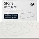 Stone Bath Mat for Bathroom, Diatomaceous Earth Shower Mat Quick Dry, White | Fast Drying, Super Absorbent, Non-Slip, Easy Maintenance, Easy to Clean, Sustainable Material