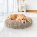 Muddy Mat Cloud K-9 Bed for Dogs & Cats, Soft & Relaxing Donut Dog Bed, Chenille Material, Removable Cover, Washable & Dryer SafeBeige Large(40'x40')