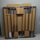 Regalo Deluxe Home Accents Widespan Safety Gate, 74.5" W x 28" H, Includes 4 Wall Mounts , Black