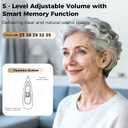NVBOTY OTC Hearing Aids for Seniors & Adults - Rechargeable, 25+ Hour Battery Life, Advanced Noise Cancellation, 5-Level Volume & Memory, Clear Sound, Comfort-Fit, LED Display (Black)