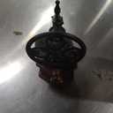 Coffee Grinder,Wooden Coffee Bean Grinder Manual Coffee Grinder Roller, Antique Coffee Mill with Cast Iron Hand Crank for Making Mesh Coffee, Decoration, Best Gift (Brown (six deformation base))