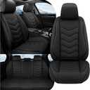 Car Seat Covers Fit for Honda Civic 2000-2026, Stylish Sport Seat Covers, Waterproof Wear-Resistant Premium Nappa Leather Car Seat Cover.(Full Set/Pure Black)