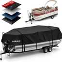 Pontoon Boat Cover 24'2''-26'2'', Heavy Duty 900D Marine Grade Waterproof