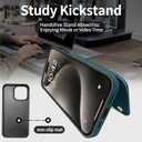 GUERNICA for iPhone 16 Pro Max Wallet Case with RFID Blocking Card Holder for Women Men, Kickstand Shockproof Phone Case for iPhone 16 Pro Max(6.9"),Green