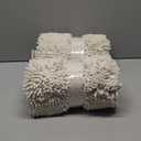 2pcs Chenille Non Slip Water Absorbent Bath Mat Set Machine Washable Non Skid Rugs for Bathroom Kitchen Living Room 50x140cm 50x80cm (White)