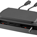 EYPINS 
USB Charger Hub for Tesla Model Y 2021-2024 & Model 3 2021-2023 Accessories, Fast Charging Hub with Sliding Cover with Type-C+Lightning Retractable Cables (Not Fit Model 3 2024)