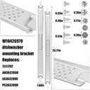 W10426979 "24 Inch" Dishwasher Mounting Bracket Kit for Granite and Quartz Countertops Compatible with Whirlpool KitchenAid Maytag Mounting Bracket W10426979 AP5607641 AH3632890 EA3632890 PS3632890