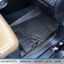 MAXLINER Floor Mats 3 Rows and Cargo Liner Behind 3rd Row Set for 2011-2013 Infiniti QX56