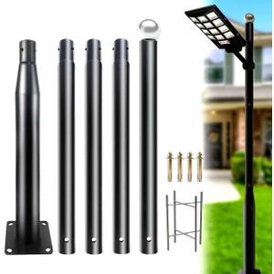 Street Light Pole 16Ft, Street Light Poles for Outdoor Lighting,Solar Pole Accessory for Street, Suitable for Farm, courtyards, Parks, and Roads (114+76)