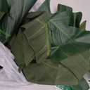 AerWo 2Pcs Artificial Palm Leaves Green Table Runner, Summer Tropical Leaf Table Runners 72 inches Long for Wedding Moana Jungle Safari Tropical Hawaiian Luau Party Decorations