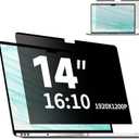 Magnetic Laptop Privacy Screen 14 Inch 16:10, Removable Matte Anti Glare Blue Light Filter - Computer Privacy Shield Not for 14" 16:9 Laptop